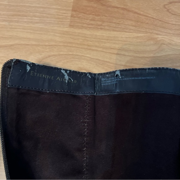 Etienne Aigner Boots Womens Size 8 Brown Tall Riding Zipper - Picture 10 of 13